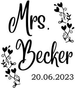Bügelbild Bride auch Wunschname zur Hochzeit JGA für Jeansjacke