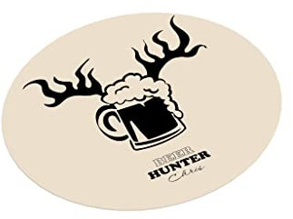 Untersetzer mit Text Personalisieren | Beer Hunter | 100 mm rund | Bierdeckel personalisiert | Menge Auswahl | Jagd | Feier | Tischdekoration | Junggesellenabschied | Männerabend (100 Stück)