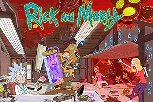 ALKOY Puzzles 1000 Teile Puzzle Erwachsene Spiel Puzzlespielzeug Rick Und Morty Kinder Dekompressionspuzzle Geschenke