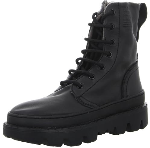 Satorisan - Unalome Laces Premium - High-top Damen - Vintage Leder Stiefel Bequem, Nachhaltig und Dauerhaft - Farbe Black - Größe 41