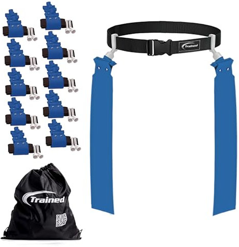 Trained Flaggen-Fußball-Set & eBook, Set mit 10 Personen, Blau, Adjustable