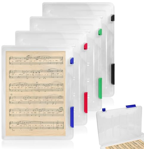 SLTAXAR 4er Pack Archivbox A4 Tragbare Aktenaufbewahrung Aktenaufbewahrungsbox A4 Durchsichtige Archivbox für Ordner din a4 Papieraufbewahrungen Kunststoff Dokumentenbox für Dokumente A4-Papier Briefe