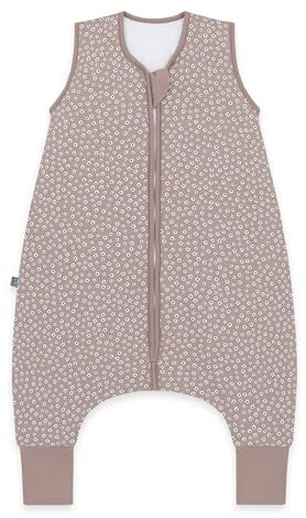 emma & noah Baby Schlafsack mit Füßen 2.5 TOG, Strampelsack für den Herbst und Winter, Bio-Baumwolle, OEKO-TEX Zertifiziert, Kuscheliger Schlafsack für Neugeborere (Blume Berry, 110 cm)
