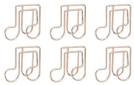 BROLEO Büroklammern, Heterosexuelle Büroklammer, Grenzüberschreitende Büroklammern, Niedliche Kleine Musiknote für Stücke für 100 Stück, Niedliche Form für Charmante Formklammern