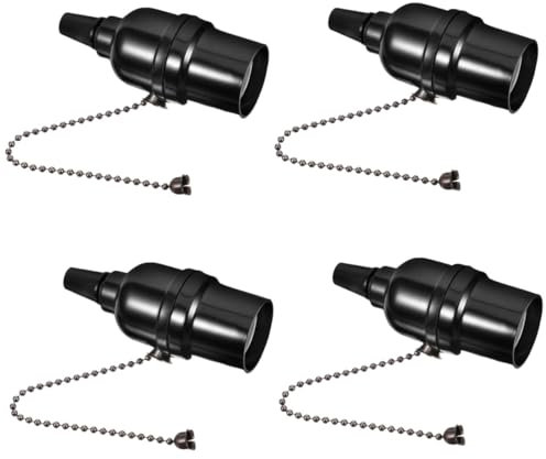 DOITOOL 4stücke Pull Chain Light Fixture Basis Deckenleuchte Lampenfassung Für Tisch Und Wandleuchten Hochwertige Isolierung Installieren Stilvolles Design Für Vielfältige