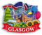 Quwsne Kühlschrankmagnet Glasgow UK Kühlschrankmagnet Stadt Reise Souvenirs Touristengeschenke 3D klassische Sehenswürdigkeiten handgefertigt Handwerk Heimdekoration -1446, QS-WC-1446