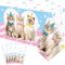 4 Packungen Katze Tischtuch Katze Thematische Tischdecke Paw Print Tischtuch Kätzchen Party Tischtuch Katze Geburtstag Dekorationen Katze Geburtstag Party Zubehör Katze Party Dekor 86 x 51 Zoll