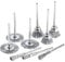 QUEENYARD 9 Steel Brush Wire Wheel Brushes Die Grinder Rotary Electric Tool for Engraver