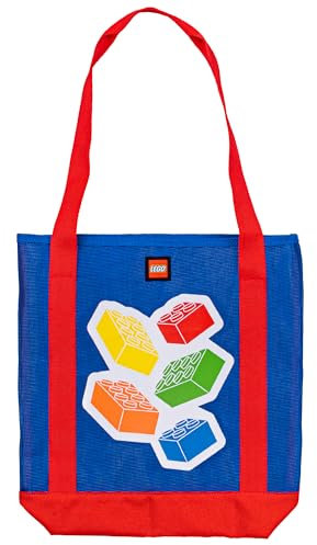 LEGO Netz-Tragetasche – leicht, Netz-Strand- und Pooltasche mit Griffen, klassische Bausteine