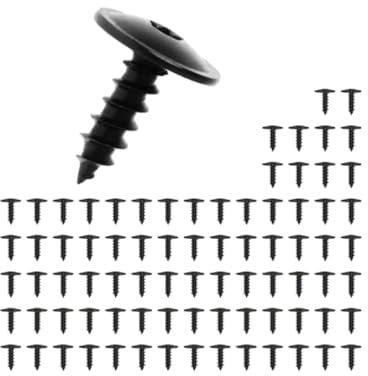 VZU 80 Stück Blechschrauben M5x16mm, Karosserieschrauben, Torx Selbstschneidende Schrauben, Blechschrauben Selbstschneidend, Rundkopfschrauben für Karosserie Auto Schutzbleche Stoßstange, Schwarz