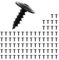 VZU Lot de 80 vis à tôle M5 x 16 mm - Vis de carrosserie Torx - Vis auto-taraudeuses - Vis à tête ronde - Noir - Pour garde-boue de voiture, autotaraudeuses - Vis noires pour panneaux acoustiques