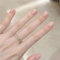 24Pcs Nude Nails, False Nails with Glue, Press on Nails Short, Glossy Fake Nails French Nails, Full Cover Stick on Nails for Women Christmas Nails Art