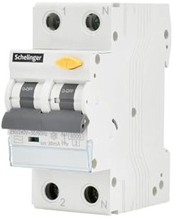 Schelinger Disjoncteur différentiel 1P - 16A - 30mA - Type AC - Protection contre les surcharges
