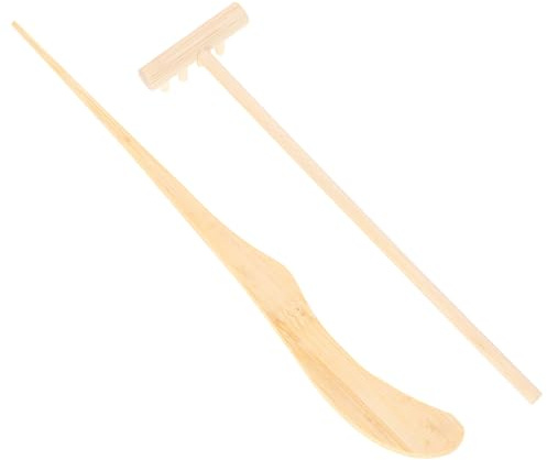 Accessoire Jardin Zen, Ensemble de Râteaux Miniatures en Bois, 1 Lot | Râteau à Sable pour Mini Paysage, pour Tables et Livres, Ornement Zen Garden, Finition Délicate