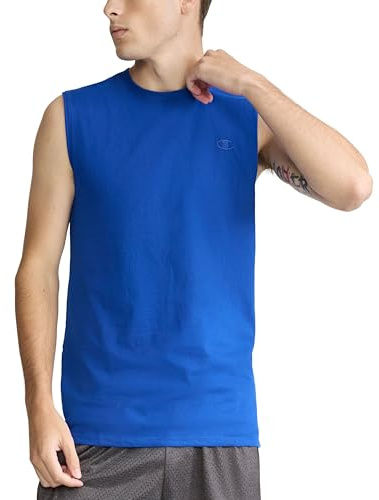 Champion Men's Classic Jersey Muscle T-Shirt, Surf The Web, S