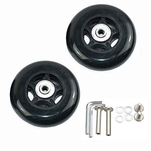 Rhinenet Paar Gepäckkoffer, Ersatzräder, OD, 80 mm, Reparatur für Gepäck, Koffer, 80 mm x 24 mm x 6 mm Räder
