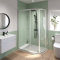 1200mm x 900mm Right Hand Offset Quadrant Shower Enclosure Framed 6mm Glass Tray with Free Waste