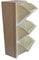 Meuble en bois tri sélectif 3 compartiments 25 x 40 cm H 101 cm (chêne)