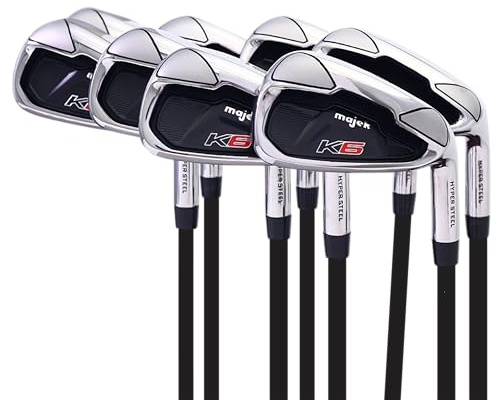 Majek K6 Set de hierro para hombre mayor completo de 8 piezas (4-PW, SW) diestro Senior Flex A Flex Club