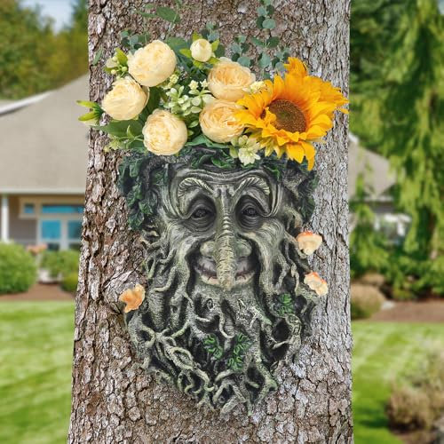 BSBJJ Skulptur, Motiv Old Man, skurriles Baum, Staute, geeignet für den Außenbereich, Hof, Garten, Dekoration, 22,9 x 16,5 cm