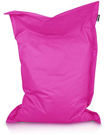 BuBiBag Riesen Sitzsack XXL mit Füllung, Outdoor Sitzsäcke für Kinder und Erwachsene, Beanbag mit waschbarem Bezug & über 3 Mio. EPS-Perlen (Pink 190x145cm)