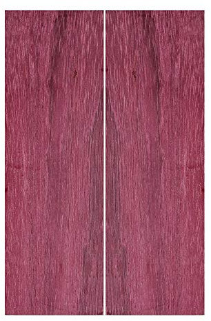 IECAP LLC Bookmatched Purple Heart Wood Knife Handle Scales – Knife Handle Materials – Natural Wood Knife Scales for DIY Crafts – Size 3/8 x 1 9/16 x 4 3/4 inches – 1 Pair