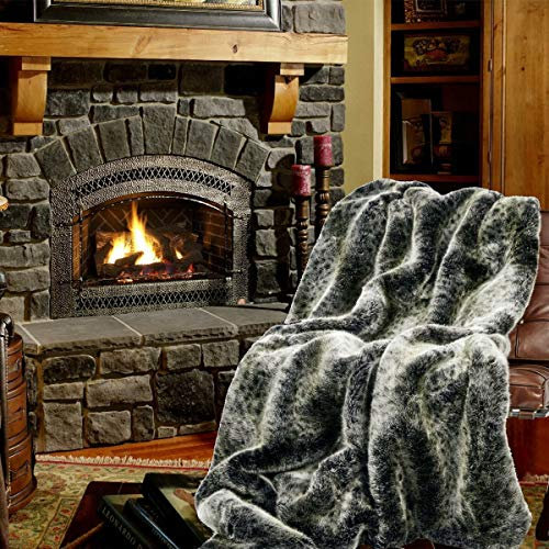 G BETTWARENSHOP Webpelz Kuscheldecke Luchs grau 140x190 cm