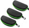 EKdirect 3pcs Sunglasses Case Hard Protective Eyewear Eyeglasses Glasses Box with Zip Hook (Green)