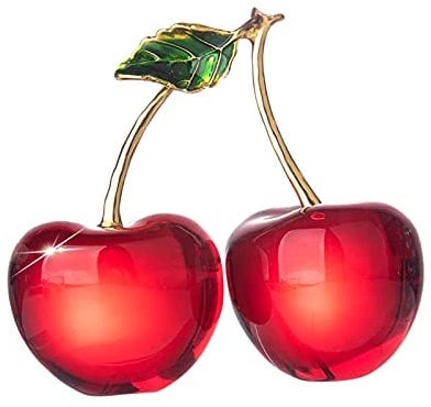 Non-brand 3D Obst Statue Skulptur Kunst Figuren Aufenthaltsraum Desktop Ornament Artikelarbeit Hotel Bar Dekoration, Rote Kirsche