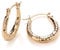 9ct Yellow Gold Vintage Style Oval Creole Hoop Earrings