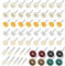 EEEKit 58 Stück 25mm Schleifmittel Polierscheiben mit 1/8(3 mm) Schaftpolierscheibe,Wollfilz montierter Dorn, Mini Bürsten Polierset für Rotary Werkzeuge
