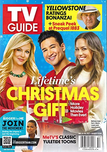 TV GUIDE MAGAZINE - DECEMBER 6 / 19, 2021 - LIFETIMES'S CHRISTMAS GIFT