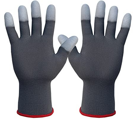 JM-FUHAND hitzehandschuh lockenstab, Thermo-Styling-Handschuh, professionell, hitzebeständig, zum Stylen von Haaren, Frizzer und Frizzer. (1 Paar) (grau)