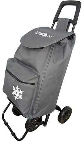 Bastilipo - Bastilipo - Alex Gris Marengo - Carro de la Compra 4 Ruedas Plegable con Capacidad de 37 litros
