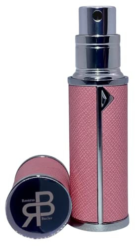 Perfume Atomiser, UK Brand, Refillable & Travel Size Perfume Bottle, Leaking Proof, Bottom Pump, Luxurious Small women and men, 5ml (Rose Pink)