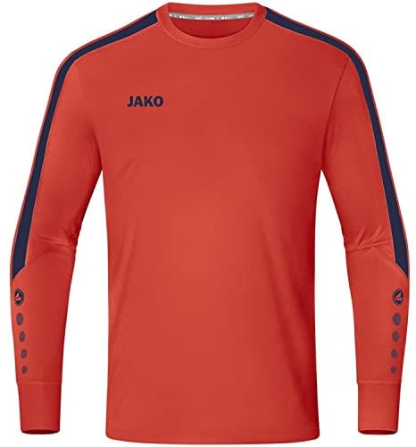 JAKO Herren Torwart-Trikot Power (Langarm), Flame/Marine, M