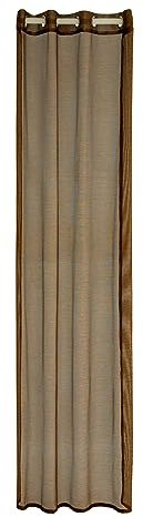 Ösenschal Blickdicht | Netz Streifen Gemustert | modern rost | Dekorativer Vorhang