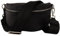 MIRROSI® Bauchtasche Damen, Echtleder, Made in Italy, Umhängetasche, Brusttasche, Crossbody Bag (1 Tasche & 2 Gurte) (Schwarz (Uni Einfarbig Schwarz), Große Tasche (28x18x9cm))
