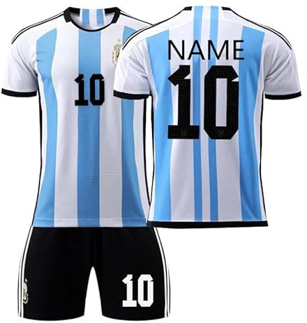 ISHWARA Argentinien #10 Personalised Shirts Kit Mens Girls with Name Number Team Logo Custom Football Jersey for Boys Training Suit