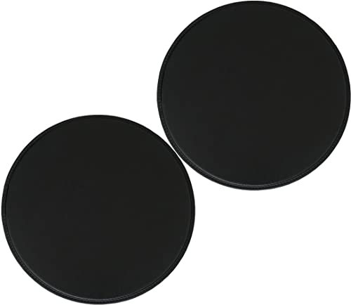 wasserdichte Stuhlkissen aus Leder, Set mit 1/2/4 runden Sitzkissen, rutschfeste runde Kissen-Stuhlpolster für 25 cm, 30 cm, 35 cm, 40 cm, 45 cm Stühle/Rundhocker (Farbe: Schwarz-F, Größe: 25