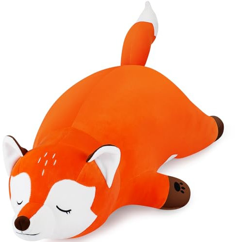 Fuchs Plüschtier Fuchs Kuscheltier Tiere Plüschtier Fuchs Kuscheltier Fuchs Tiere Spielzeug Süßer Plüsch Fuchs Spielzeug Plüschtier Weicher Plüsch Liegend Schlafplüsch 29,9 Zoll Große Fuchs Spielzeug