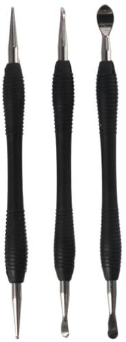 hobbyhub 3Pcs Leather Craft Modeling Tools,Grooving Tools,Leather Press Rub Tool for Leather Press Rub/Edge Skiving