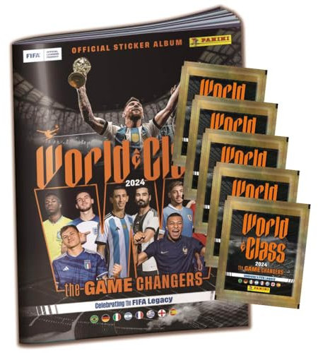 Panini World Class 2024 Fussball Sticker - 1 Album + 5 Tüten Sammelsticker