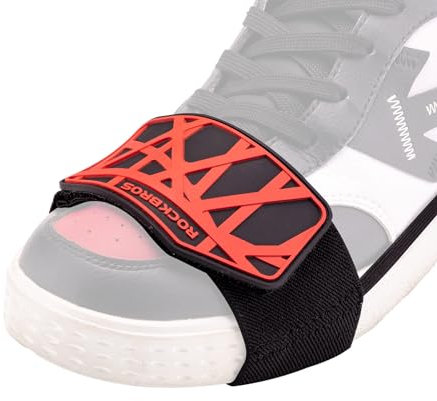 ROCKBROS Motorrad Schuhschutz Motorrad Schuhe Schaltschutz mit Klettverschluss Motorrad Zubehör Verstellbar Universelle Größe Motorrad Gangschaltung Pad