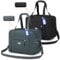 BAGZY Reisetasche Wizzair Volotea Handgepäck 2PCS 40x30x20, 25L Faltbare Weekender Sporttasche Taschen Koffer Tasche Wasserdicht Nylon Umhängetasche Kabine Handtaschen Hospital Bag (Schwarz+Grau)