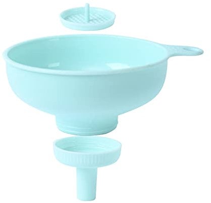 Wide Mouth Versatile Funnel, Food Grade Plastic Cooking Canning Funnel with Food Filter Strainer for Transferring Liquids, Oil, Making Jam