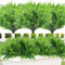 N&T NIETING Plantas artificiales para exteriores, 8 paquetes, plantas artificiales Boston helechos, plantas de plástico verde, resistentes a los rayos UV, resistentes a la intemperie, plantas de