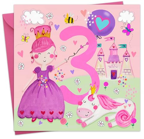 Twizler Prinzessin-Geburtstagskarte für Mädchen - 3. Geburtstag - Greeting card