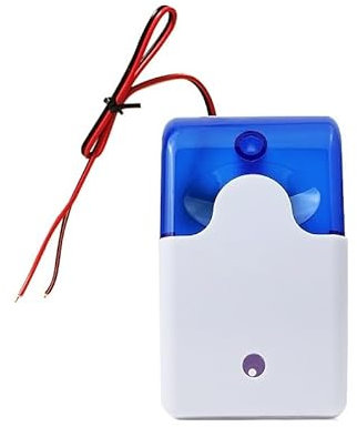 Switian 12V Blaulicht Sirene mit 120dB Alarm - Stroboskop Blinklicht für Notfall, Evakuierung & Sicherheit | ABS-Kunststoff | Öffentliche Gebäude, Fabriken, Schulen