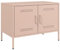 vidaXL Meuble TV Rose 68x39x50,5 cm Acier, Support TV, Buffet TV, Meuble multimédia, Banc TV, Armoire HiFi, Centre de Divertissement, Console TV